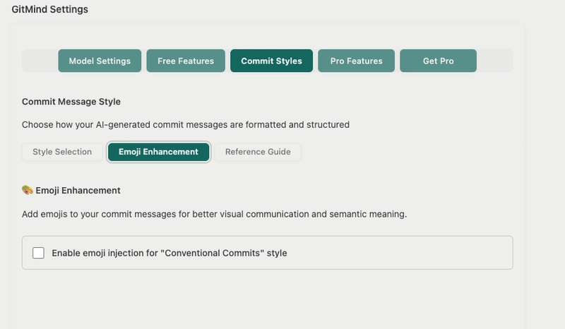 GitMind - Emoji Enhancement to add more semantic meaning to commit message
